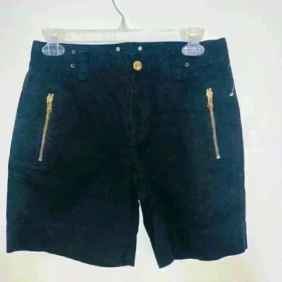Ralph Lauren black Bermuda shorts gold zip 2 - Picture 2 of 6